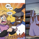 Tom and Lindsay witnessing something terrifying in the library.